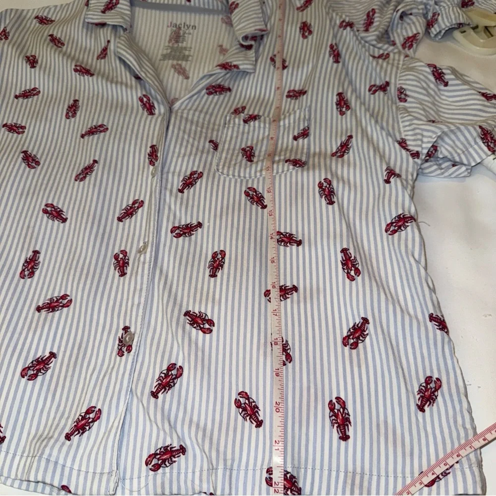Striped Pajama Set with Red Accents